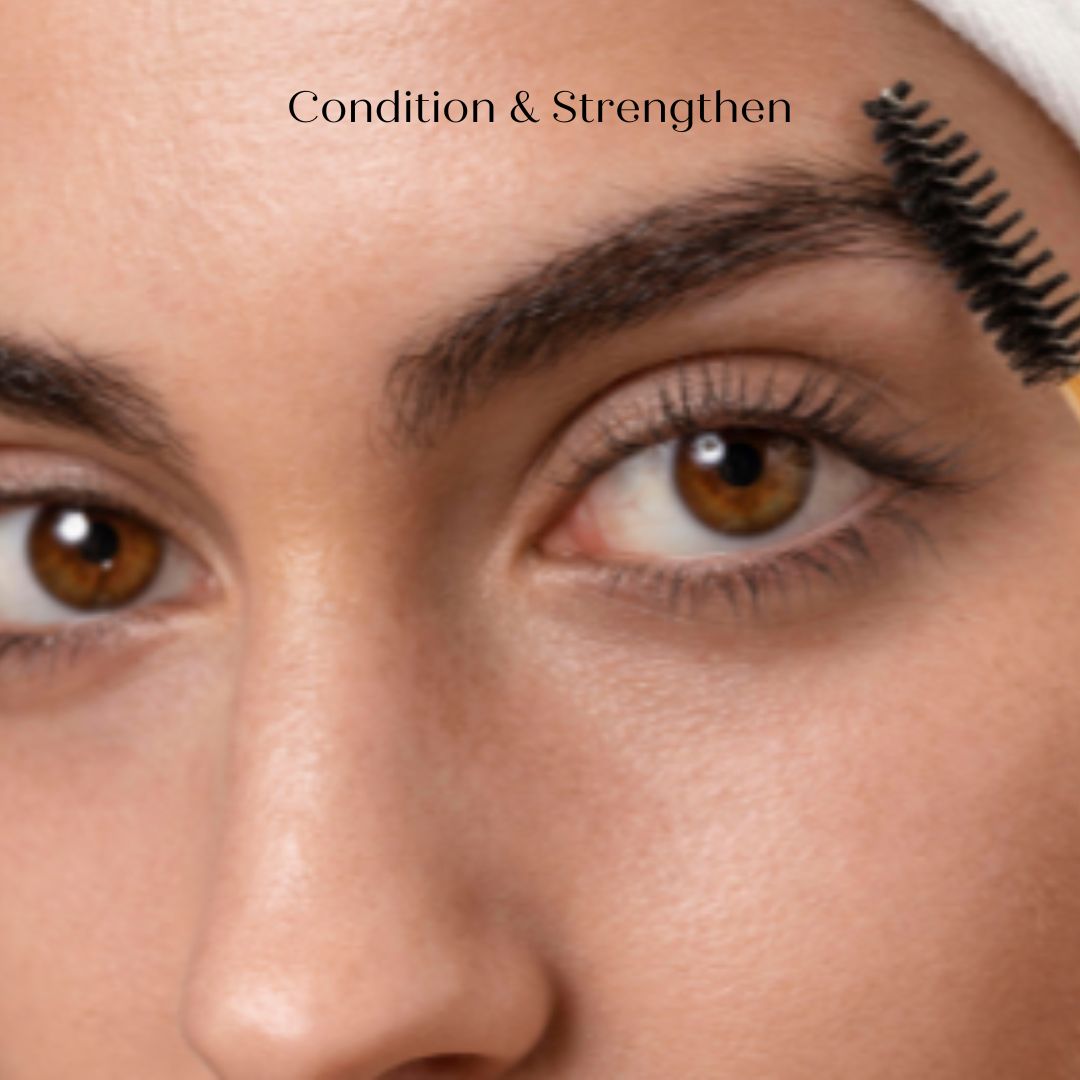 condition strengthen eyebrow serum for thick full brow, fix thin hair natural, daisy and mabel organics