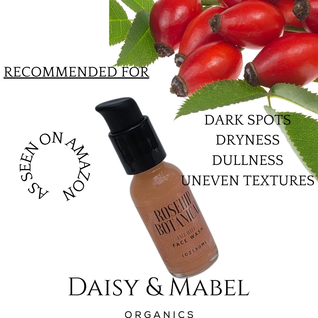 face wash gel cleanser for dry oily sensitive skin infographic daisy and mabel organics