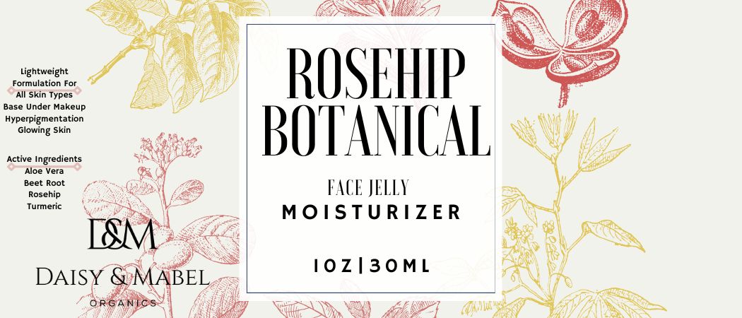 floral rosehip turmeric botanical face jelly moisturizer 1 oz  daisy and mabel organics