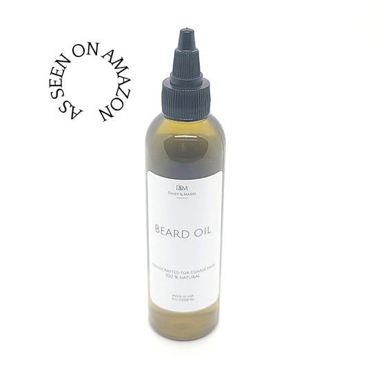 beard oil for men  for coarse hair as seen on amazon 4 oz bottle daisy and mabel organics