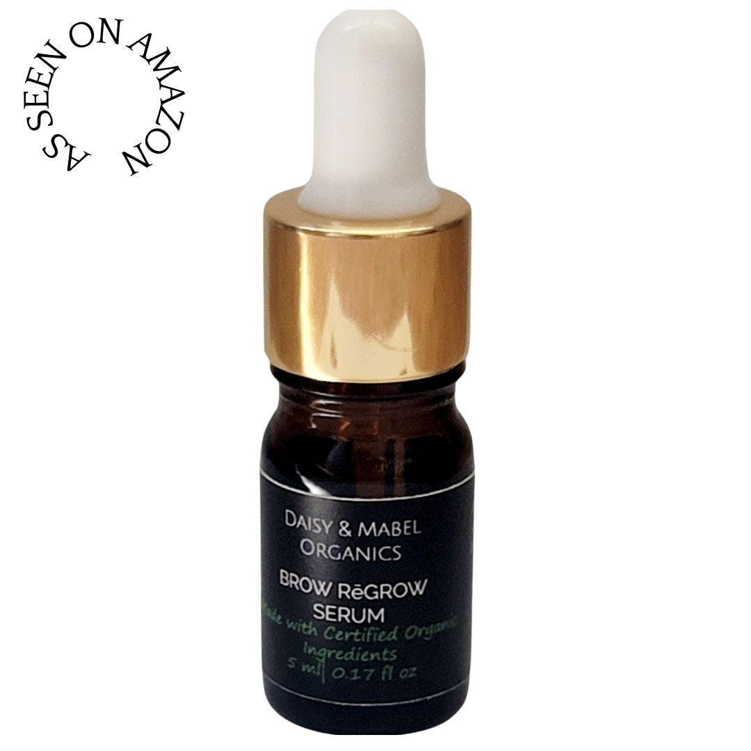 eye brow regrow serum for thick full brows certified organic  made with certified organic ingredients daisy mabel organics