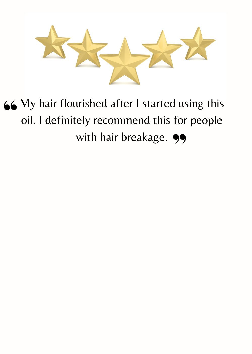 hair oil 5 star review for Infused Olive leaf  daisy and mabel organics