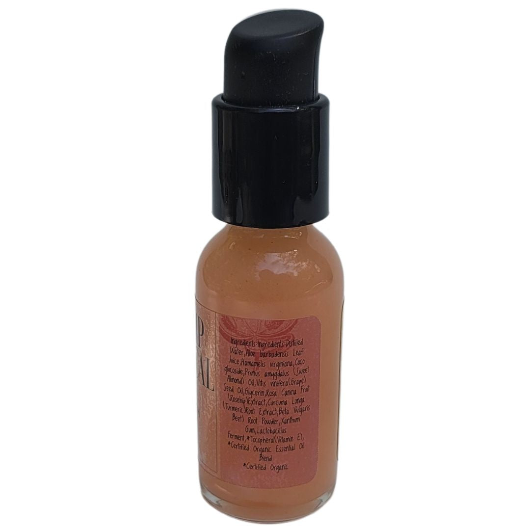rosehip botanical with turmeric face jelly wash 1 oz glass bottle 