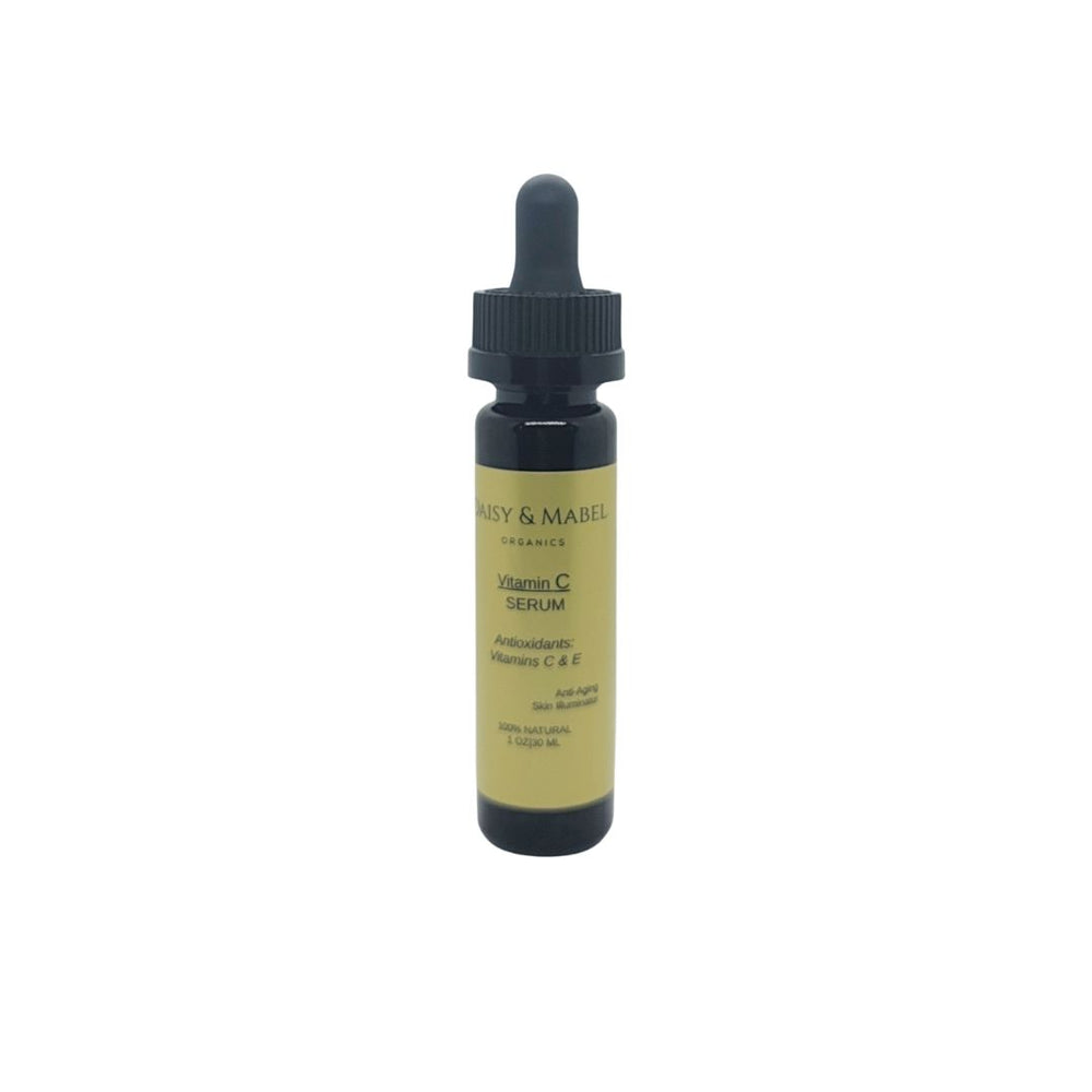 vitamin c serum antioxidants C and E 10 ml 1 oz daisy and mabel organics with dropper