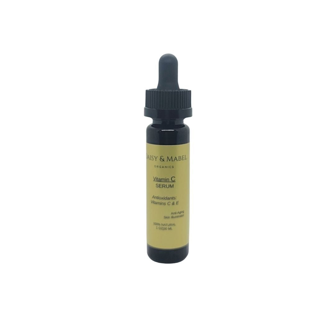 vitamin c serum antioxidants C and E 10 ml 1 oz daisy and mabel organics with dropper