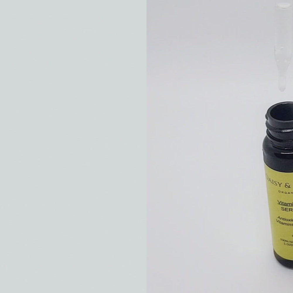 
                  
                    Load and play video in Gallery viewer, vitamin c serum with dropper skin care video daisy and mabel organics
                  
                